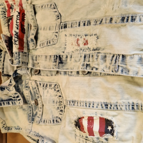 Smoke and Rise Pride Nation size m jean vest - Picture 5 of 7